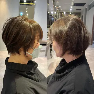 ショート 傷ませないカラー✨ 鶴見/菅谷光哉のヘアスタイル