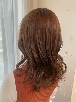 ミディアム ボブ/透明感カラー 岸本涼奈のヘアスタイル