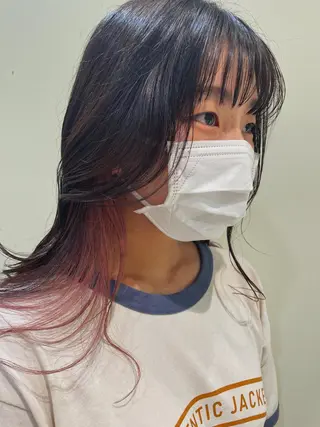 ミディアム カラー haru/レイヤー/ ウルフのヘアスタイル