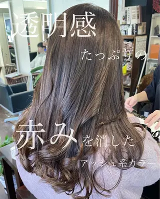 セミロング カラー peakshair所属・髪質改善/メンズパ ーマ𝒀𝑼𝑻𝑶のヘアスタイル