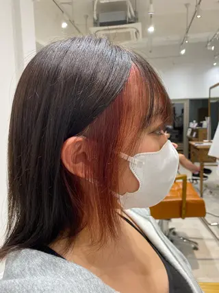 ミディアム カラー 山﨑 燦人のヘアスタイル