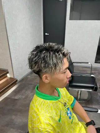 ショート カラー パーマ メンズ メンズ特化🔥　齋藤 航のヘアスタイル