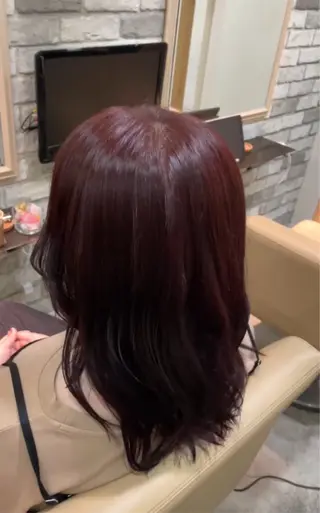 セミロング 絶対綺麗な暖色カラー 🎯あります✨増渕✨のヘアスタイル
