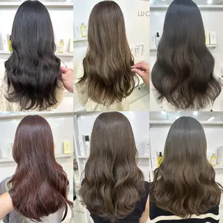 セミロング カラー 髪質改善/レイヤー ストウシンゴのヘアスタイル