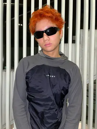 カラー カラー特化美容師 オレンジカラーのヘアスタイル