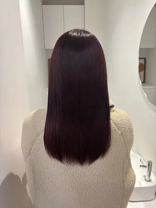 セミロング リン🔔ボブ cut ベージュカラー🤎のヘアスタイル