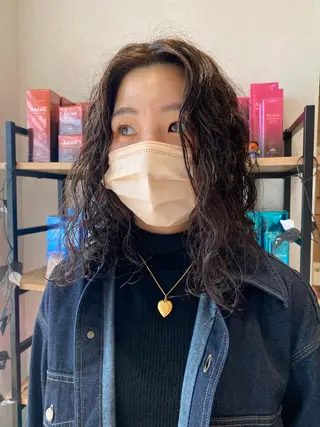 セミロング カラー パーマ パーマ指名No1 /namiのヘアスタイル