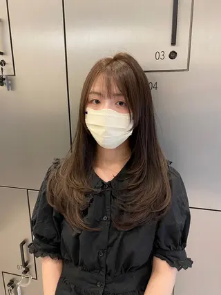 ロング カラー レイヤー/艶カラー /韓国ヘア/高松のヘアスタイル