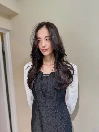 ロング カラー 色気レイヤーカット 大和健生のヘアスタイル