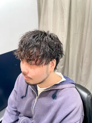 ミディアム パーマ メンズ 銀座メンズカット/ 銀座メンズパーマ/のヘアスタイル