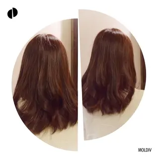 ミディアム セミロング カラー ✨縮毛矯正✨髪質改善 ナカシマ ユミのヘアスタイル