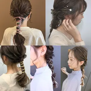 ヘアアレンジ あかり🌷ナチュラル 、透明感カラーのヘアスタイル