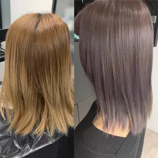 ミディアム カラー サイドバング 🇰🇷沼田　拓斗のヘアスタイル