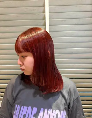 ミディアム カラー Anche所属・カットモデル様 募集中のヘアスタイル