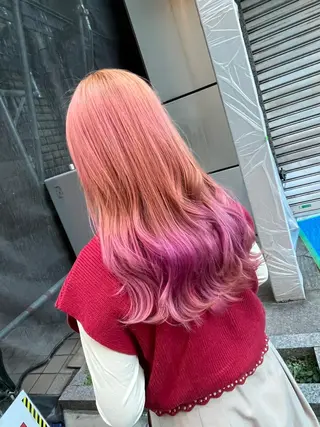 ロング カラー tomoka 推しカラーのヘアスタイル