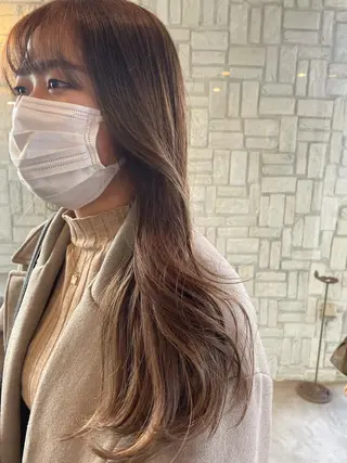 ロング カラー たなか りなのヘアスタイル