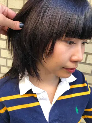 セミロング 韓国風デザイン 💐MIZUKI💐のヘアスタイル