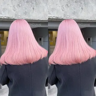 ミディアム カラー ブリーチ無しダブル カラー🦕まどかのヘアスタイル