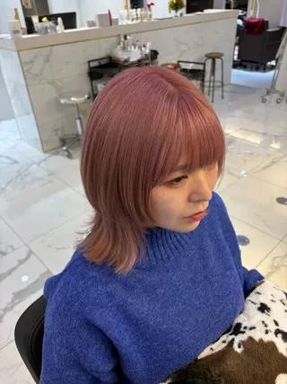 ミディアム RU10©️所属・透明感カラー/大阪 Rieのヘアスタイル