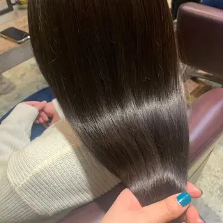 ロング mana♡透明感 カラー/縮毛矯正🫧のヘアスタイル