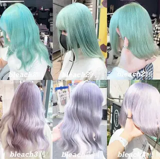 セミロング 💛ムラ修正ブリーチ 💛YUUのヘアスタイル