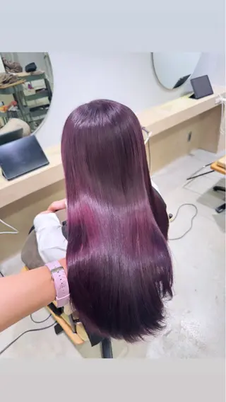 カラー ulu名古屋栄所属・落合しほ/韓国ヘア/ 髪質改善/縮毛矯正のヘアスタイル