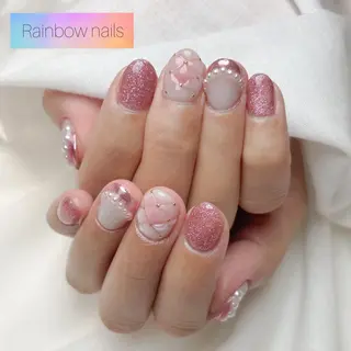 ネイル Rainbow nailsくろちゃんのネイルデザイン