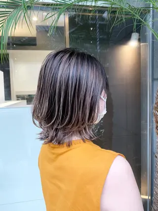 ショート レイヤー×縮毛矯正 深見 拓のヘアスタイル