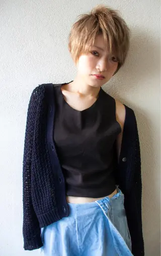 ショート カラー RESBORN所属・長岡 大偉のヘアスタイル