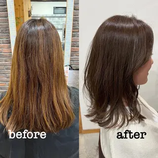 ミディアム カラー ヘアアレンジ キッズ 五反田　美容院☆張 明星☆韓国ヘアのヘアスタイル