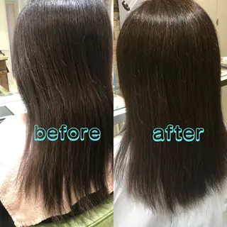 セミロング パーマ 酸性ストレート特化× 艶髪師/及川のヘアスタイル