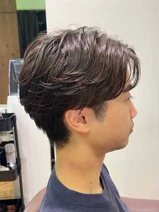 ショート パーマ メンズ 溝口 槙里也のヘアスタイル