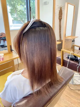 ミディアム パーマ KIZU 髪質改善 オカルト怪談のヘアスタイル