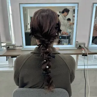 ロング ヘアアレンジ JUNSHIN🦋 ヘアセット／カラーのヘアスタイル