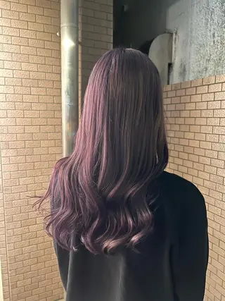 ロング カラー 艶髪/ハイトーン/ ヘアセット/モエノのヘアスタイル