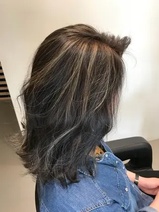 ミディアム カラー 大久保 隆蔵のヘアスタイル