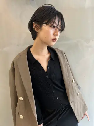 ショート カラー ショート/ボブ専門 宮脇美奈/南船場のヘアスタイル