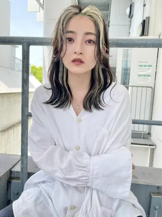 セミロング カラー 🎨絶対に褒められる "店長"鈴木貴彦🎨のヘアスタイル