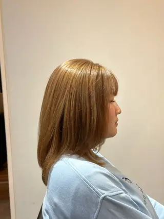 ミディアム カラー ✂︎cadre✂︎ 🪶かまだれいし🪶のヘアスタイル