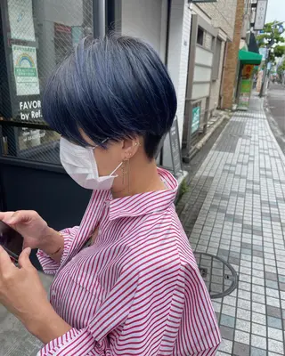 ショート カラー 暖色カラー🍊 ボブ🌿顔周りcutのヘアスタイル