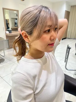 セミロング 顔周り/韓国レイヤー junkaのヘアスタイル