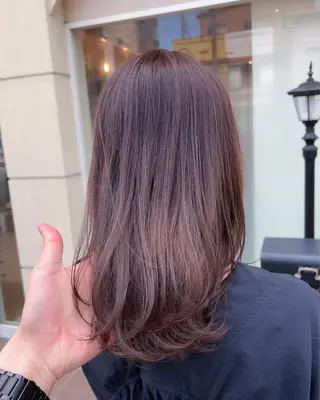 セミロング カラー 🇰🇷韓国レイヤー 錦糸町【北山謙三】のヘアスタイル