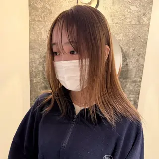 ミディアム カラー beni yumikoのヘアスタイル