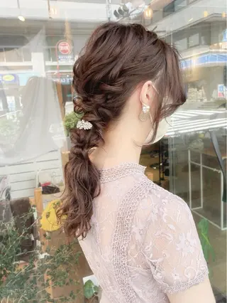 ロング ヘアアレンジ ヘアアレンジ にいた　かづしげのヘアスタイル