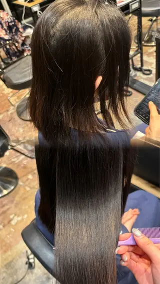 ミディアム 縮毛矯正/カット/ まな⭐️のヘアスタイル