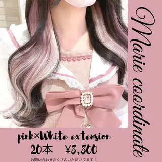 セミロング 横浜🍒カット エクステ／RIEのヘアスタイル