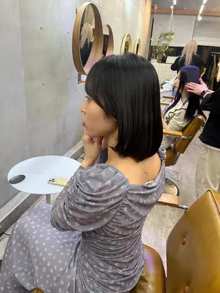 ショート カラー SALT WATER所属・🫐 𝐌𝐚𝐨 🫐ボブモデル募集のヘアスタイル