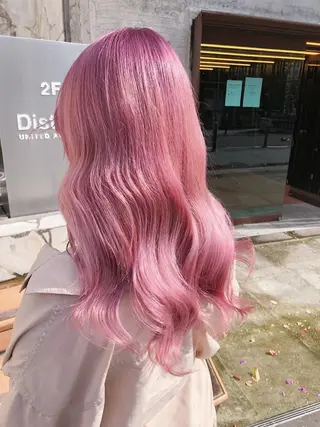 ロング カラー ヘアアレンジ メンズ キッズ 💟Chloe原宿店 🩶ハイトーンのヘアスタイル