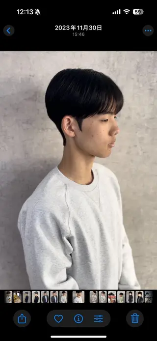 カラー パーマ メンズ 森下 佑大のヘアスタイル