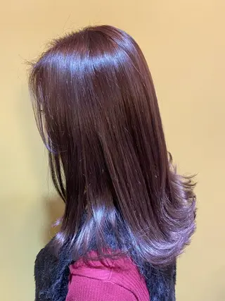 セミロング カラー 鬼頭 洋吏のヘアスタイル
